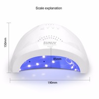 Sunuv-Profesjonalna lampa UV do paznokci, lampka LED do suszenia żelu, maszyna z czujnikiem na podczerwień, 48 W, manicure 5